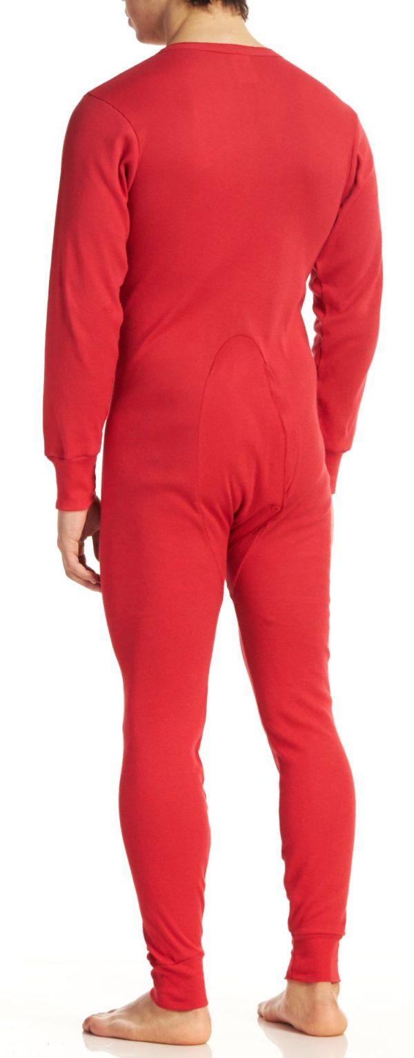 Vintage Style Button front Union Suit (Combinations) in Traditional Red or White - Image 7