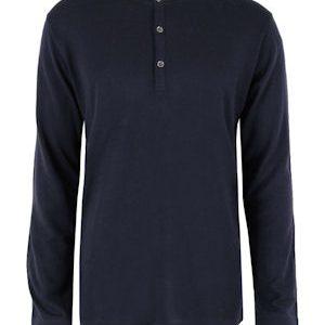 Sunspel Henley Undershirt 3 button front Long Sleeve