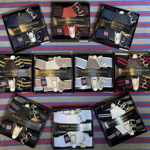 Albert Thurston Sock Suspenders/Garters Made in England Stripes and plains