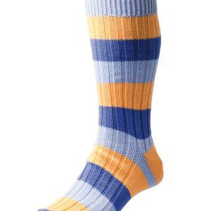 The Henley Sock with Rib Block Stripe by Scott Nichol