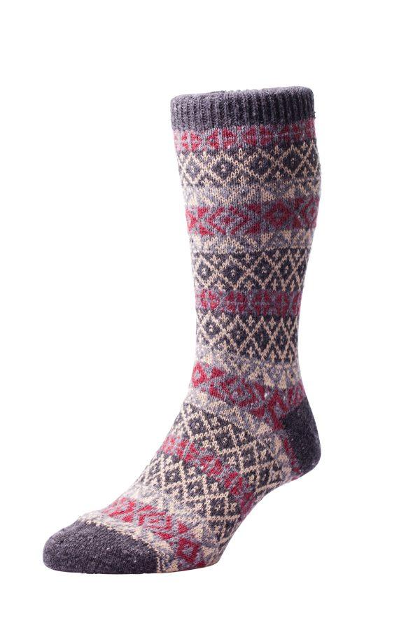 The RUTLAND Fairisle Sock with wonderful pattern