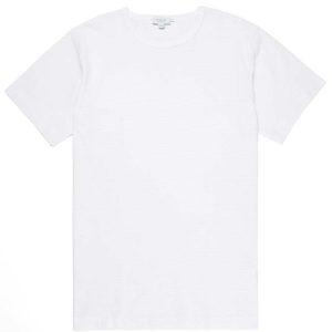 Sunspel Men's Cellular Cotton T-Shirt in White