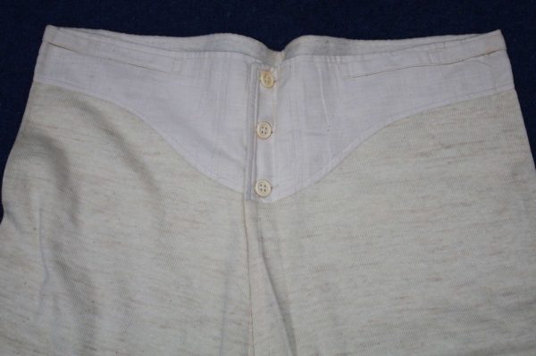 Vintage Rare Wool Button Front Yoke Front Trunks Drawers Underwear with brace tapes. Military Issue - Image 2