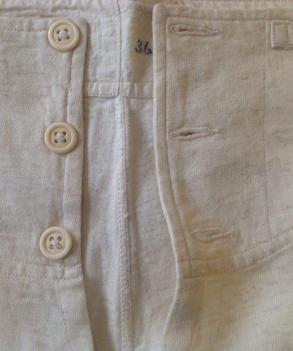 Vintage Rare Wool Button Front Yoke Front Trunks Drawers Underwear with brace tapes. Military Issue - Image 3