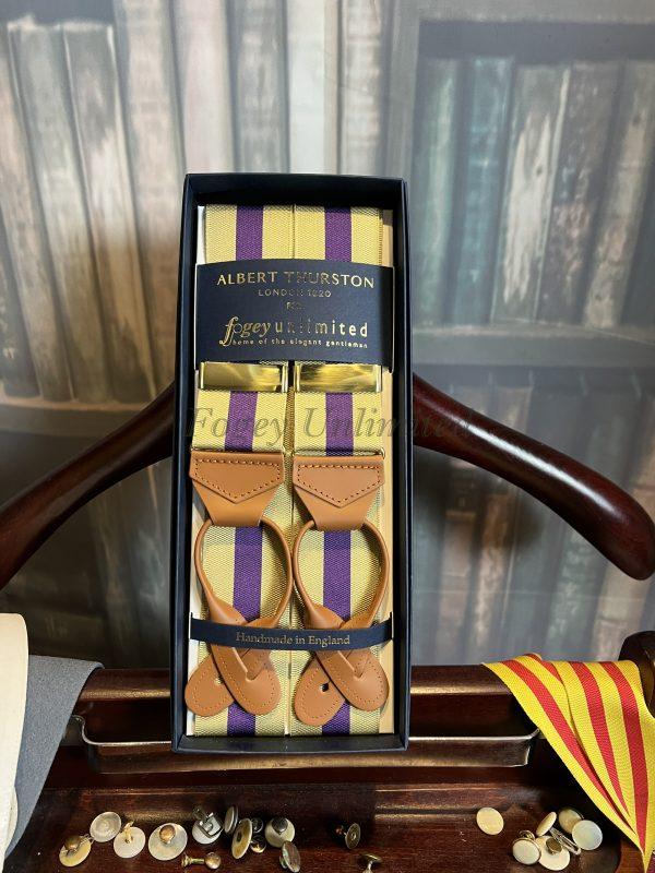 Albert Thurston Finest Braces (Suspenders) Barathea Two tone Stripe pattern