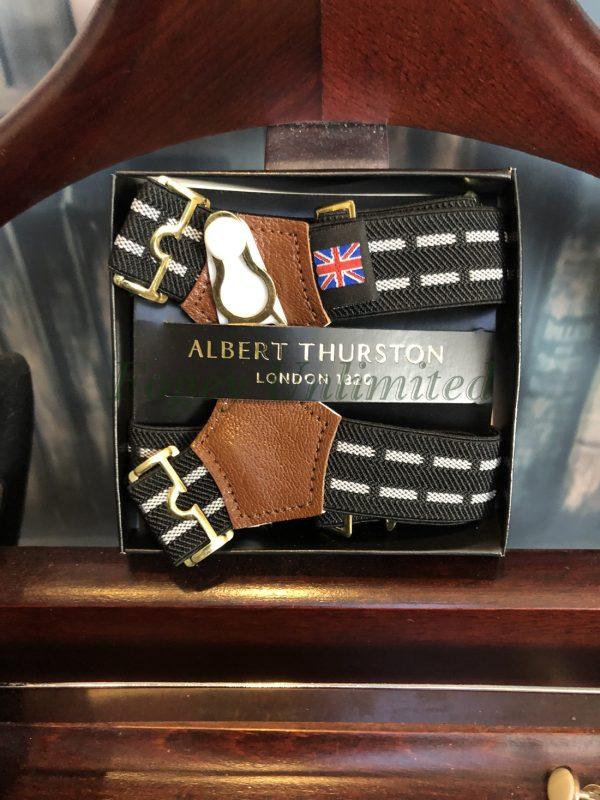 Albert Thurston Traditional Sock Suspenders/Garters Made in England Striped - Image 2