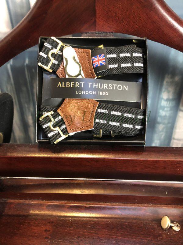 Albert Thurston Traditional Sock Suspenders/Garters Made in England Striped - Image 3