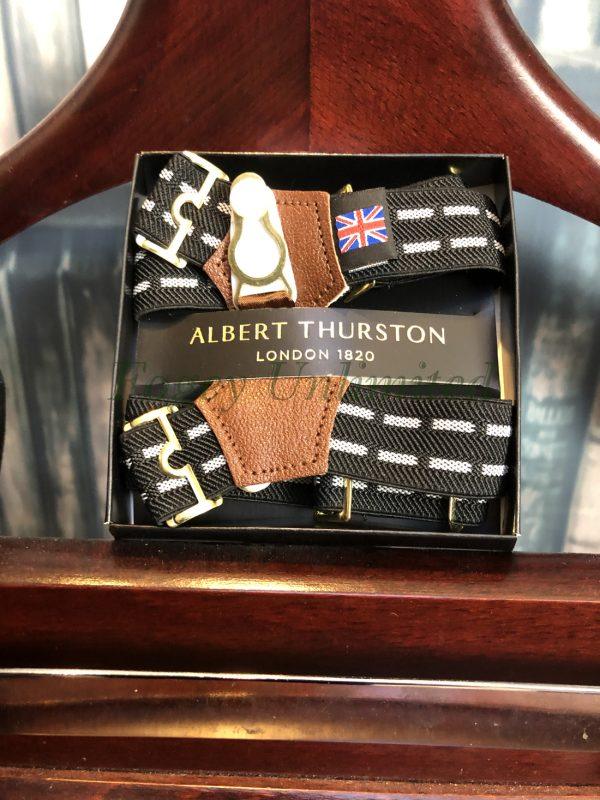 Albert Thurston Traditional Sock Suspenders/Garters Made in England Striped - Image 4