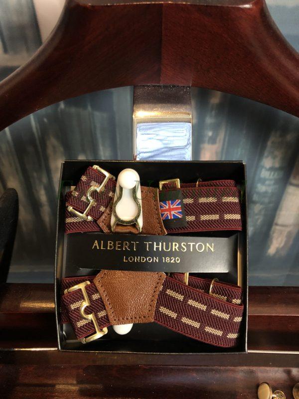 Albert Thurston Traditional Sock Suspenders/Garters Made in England Striped - Image 5