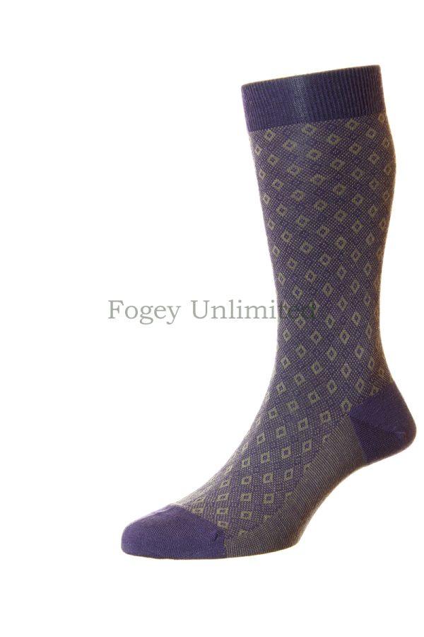 Pantherella Belford - Diamond Birdseye - Merino Wool Men's socks - Image 4