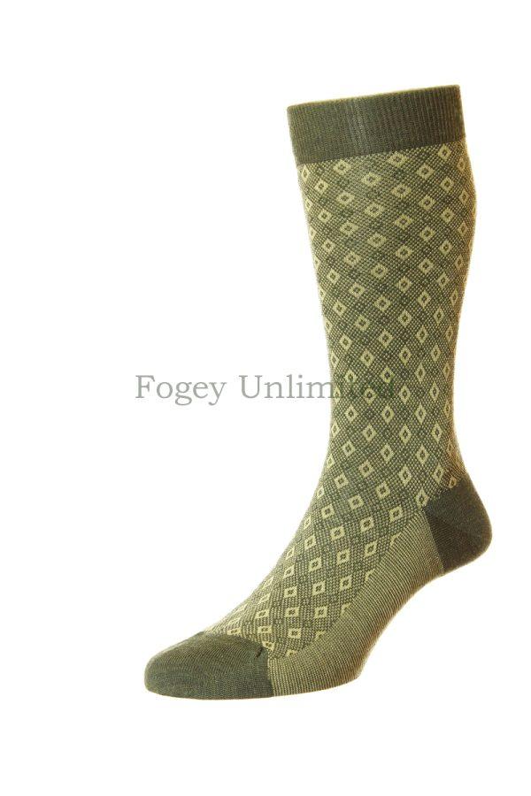 Pantherella Belford - Diamond Birdseye - Merino Wool Men's socks
