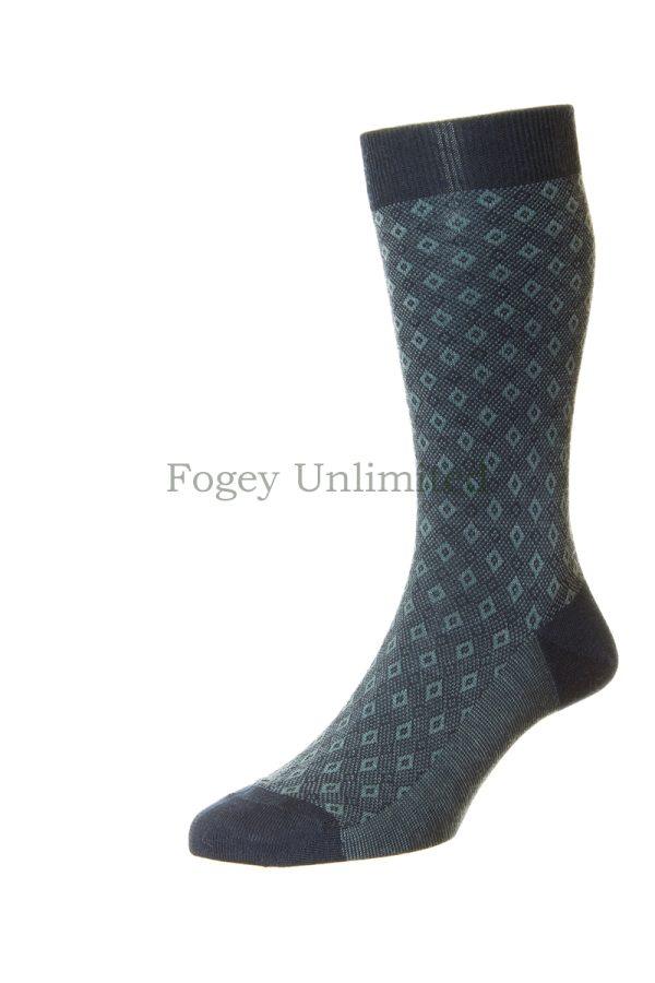 Pantherella Belford - Diamond Birdseye - Merino Wool Men's socks - Image 2