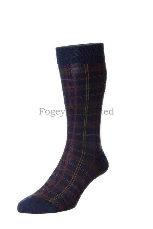 Pantherella Greenwich -Tartan Check - Merino Wool Men's socks - Image 4