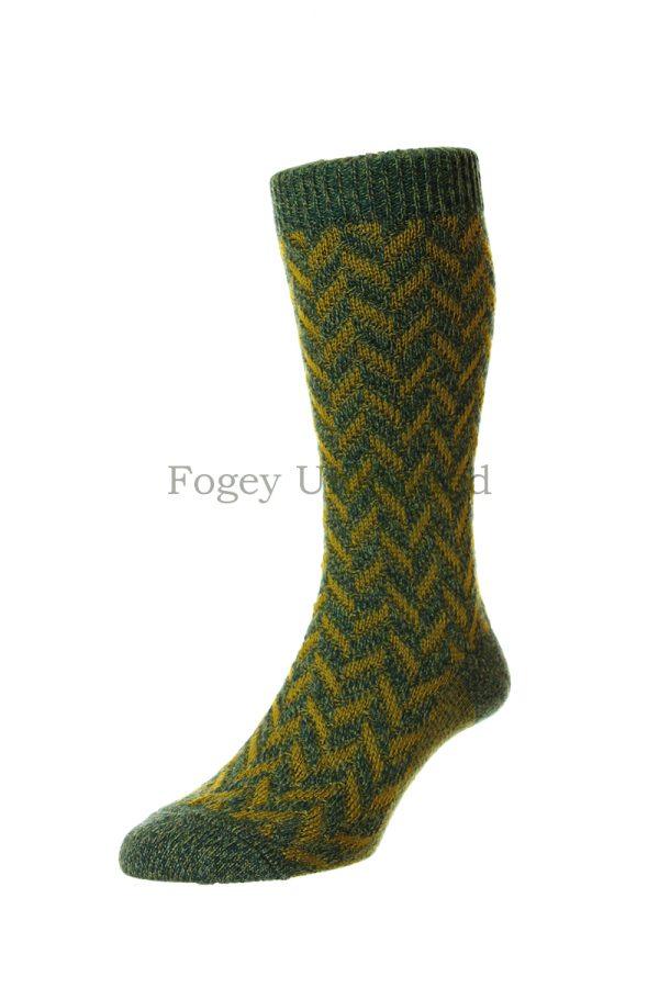 Scott Nichol- Hambledon - Alternative Herringbone - Wool Men's Sock