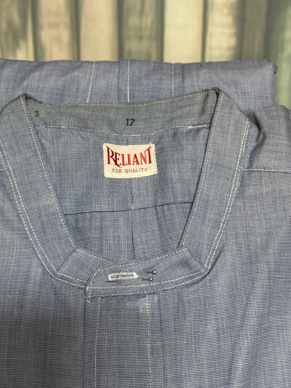 Vintage Reliant Police/RAF  Sanforized Collarband Tunic Shirt for your Stiff collar 17" - Image 3