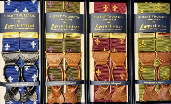 Albert Thurston Barathea Braces/Suspenders. Fleur-de-Lys Pattern in 5 colours - Image 6