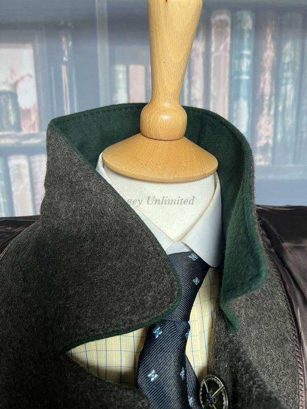 Vintage Heavyweight German Loden Green Overcoat 42"/107cm Chest (Riku) - Image 9