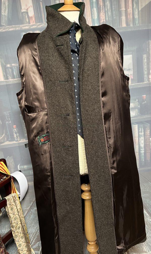 Vintage Heavyweight German Loden Green Overcoat 42"/107cm Chest (Riku) - Image 8