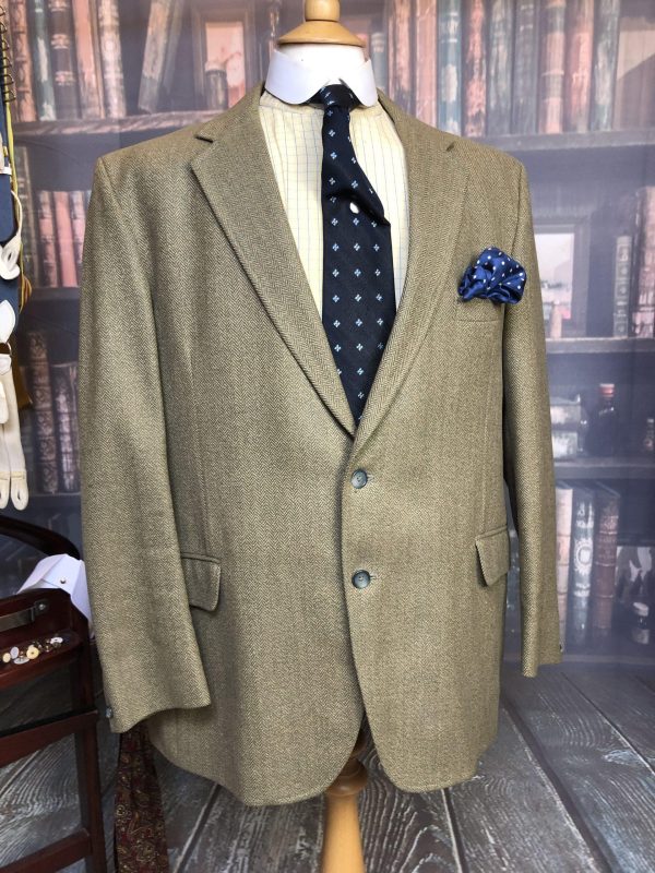 Fantastic Herringbone Tweed Hacking Jacket by L&H Douglas 46" /117cm Chest (LHD46)