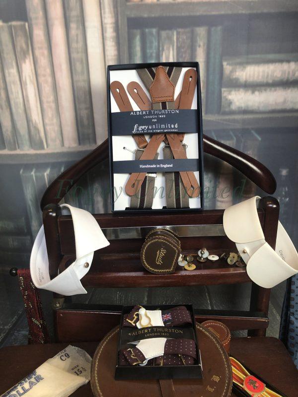 Albert Thurston Army style Braces (Suspenders) with Leather Ends - Image 7