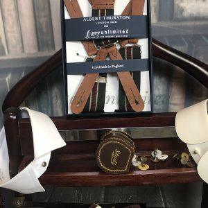 Albert Thurston Army style Braces (Suspenders) with Leather Ends