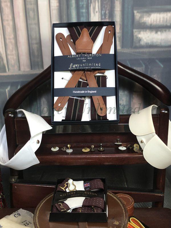 Albert Thurston Army style Braces (Suspenders) with Leather Ends - Image 9
