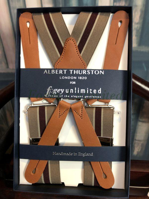 Albert Thurston Army style Braces (Suspenders) with Leather Ends - Image 4