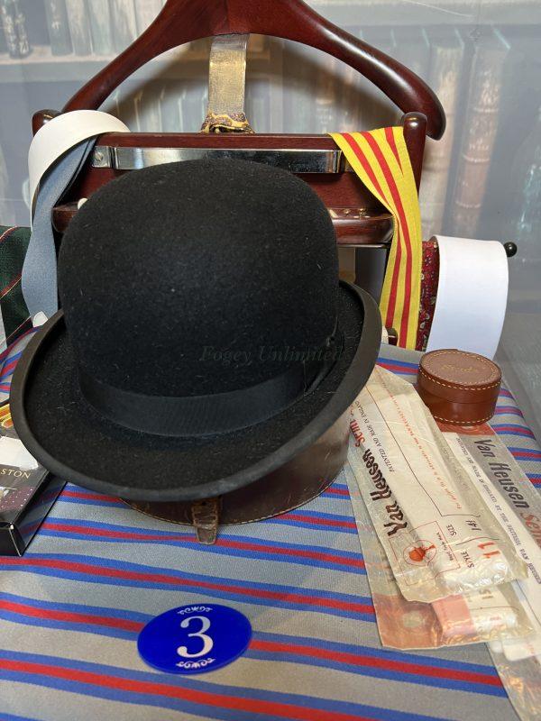 Vintage 1955 Herbert Johnson Bowler Hat Size 6 7/8"(56cm) with box (HJ1965) - Image 2