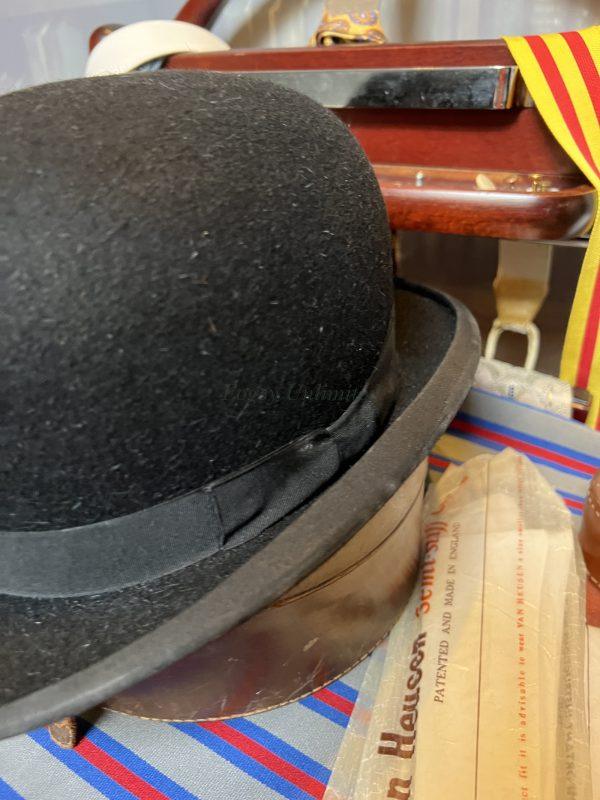 Vintage 1955 Herbert Johnson Bowler Hat Size 6 7/8"(56cm) with box (HJ1965) - Image 3