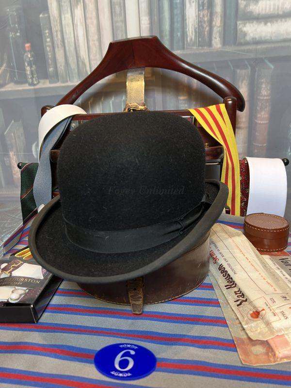 Vintage 1955 Herbert Johnson Bowler Hat Size 6 7/8"(56cm) with box (HJ1965)