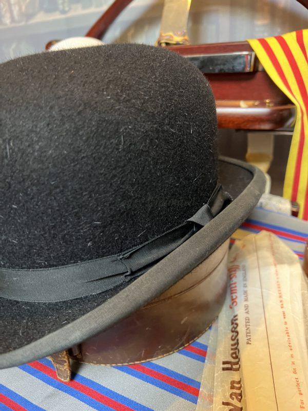 Vintage 1955 Herbert Johnson Bowler Hat Size 6 7/8"(56cm) with box (HJ1965) - Image 8