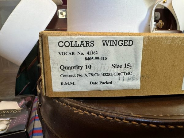 Vintage BRAND NEW old store stock Starched Stiff Detachable WING Shirt Collar: Most Sizes available - Image 14