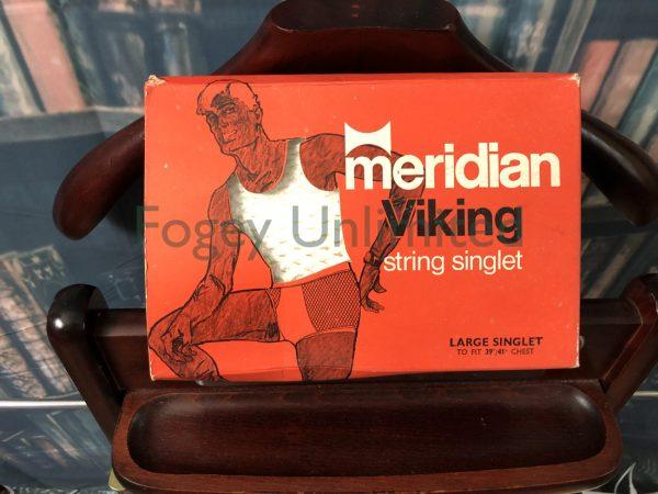 Vintage Meridian Viking Gentlemans String Vest/Singlet Underwear. New Old store stock. Unworn. Medium - Image 6