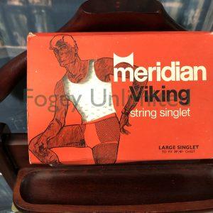 Vintage Meridian Viking Gentlemans String Vest/Singlet Underwear. New Old store stock. Unworn. Medium