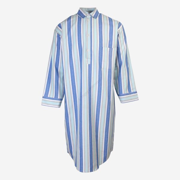 Traditional style Closed front button up Long Nightshirt by Somax PS28 - Image 9