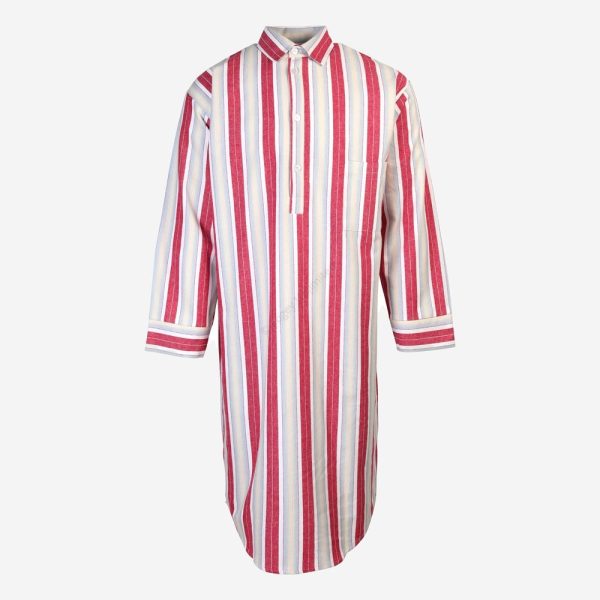 Traditional style Closed front button up Long Nightshirt by Somax PS28 - Image 10