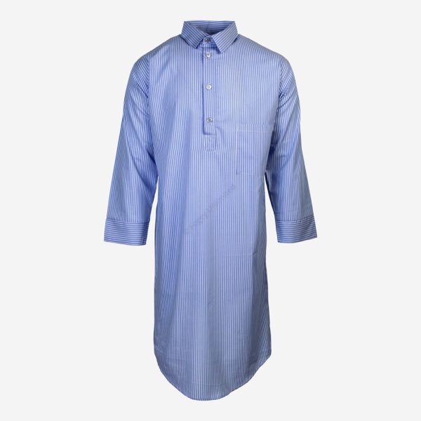 Traditional style Closed front button up Long Nightshirt by Somax. Riviera T58