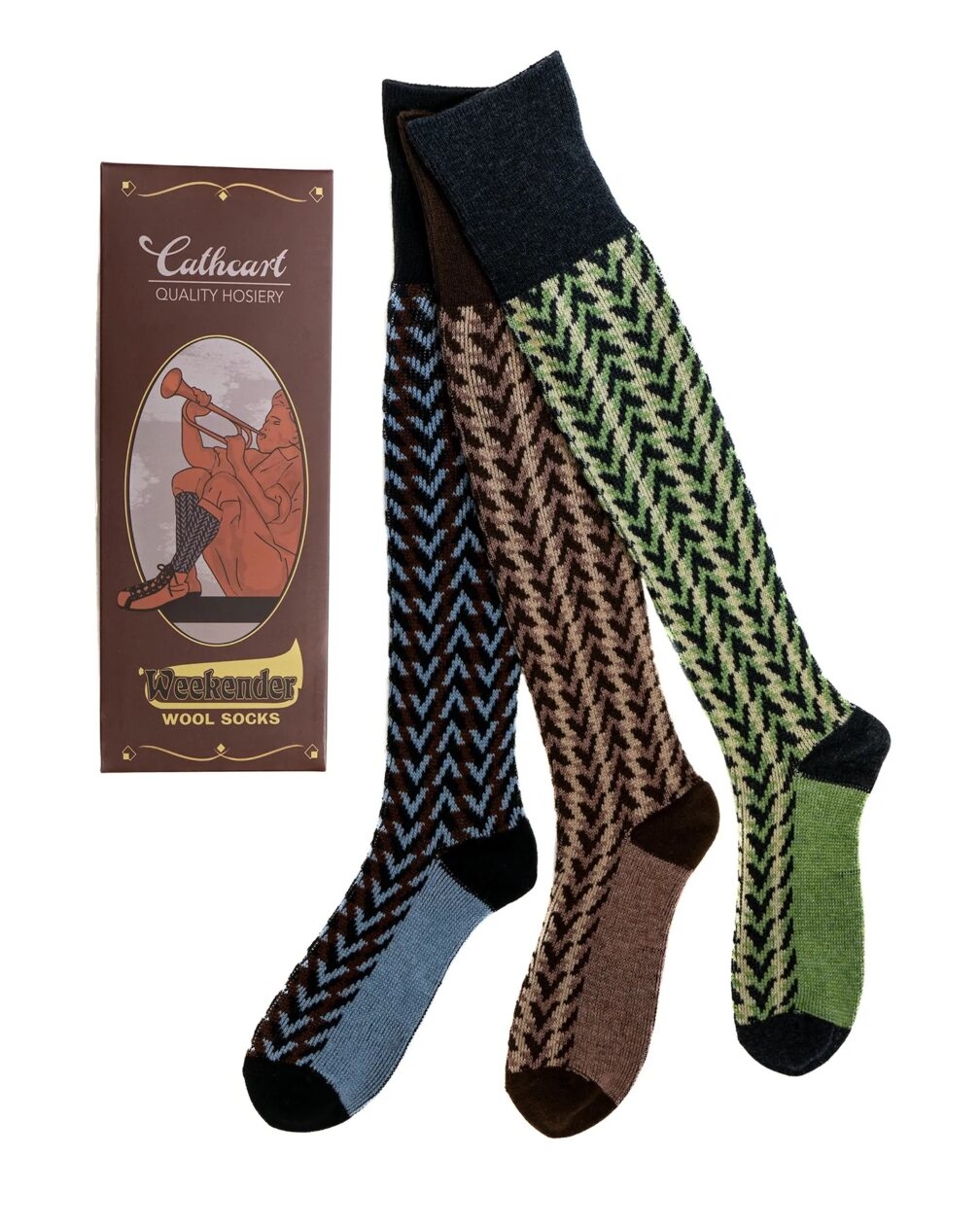 Gentleman’s Weekender Socks Knee High by Cathcart. One Pair