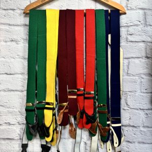 Vintage Traditional Albert Thurston Boxcloth Braces/Suspenders. Most Colours available (Ref: Thrstn)
