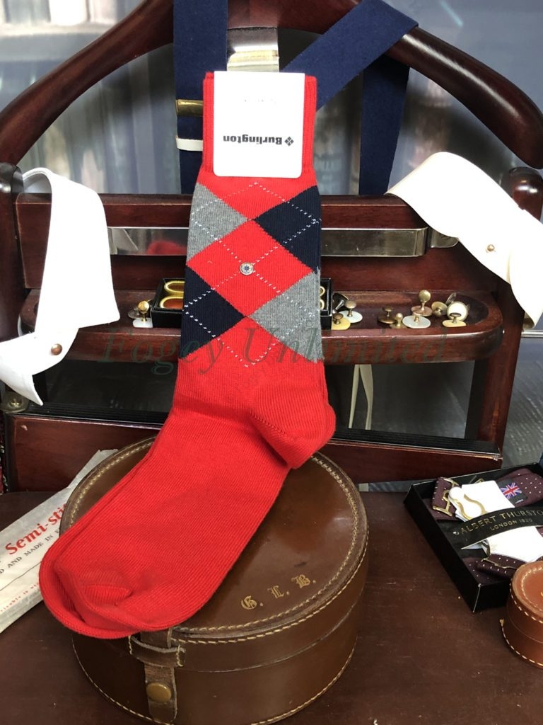 Traditional Burlington Argyle Socks. The Highest Quality. Cotton Mid Calf Length