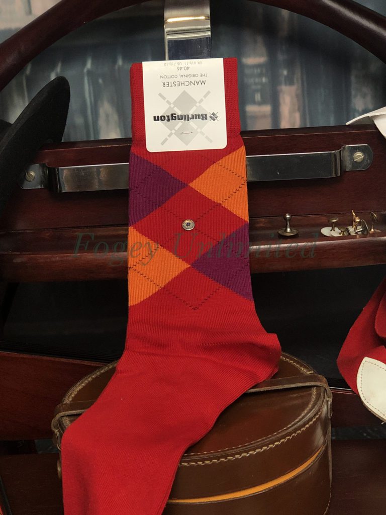 Traditional Burlington Argyle Socks. The Highest Quality. Cotton Mid Calf Length