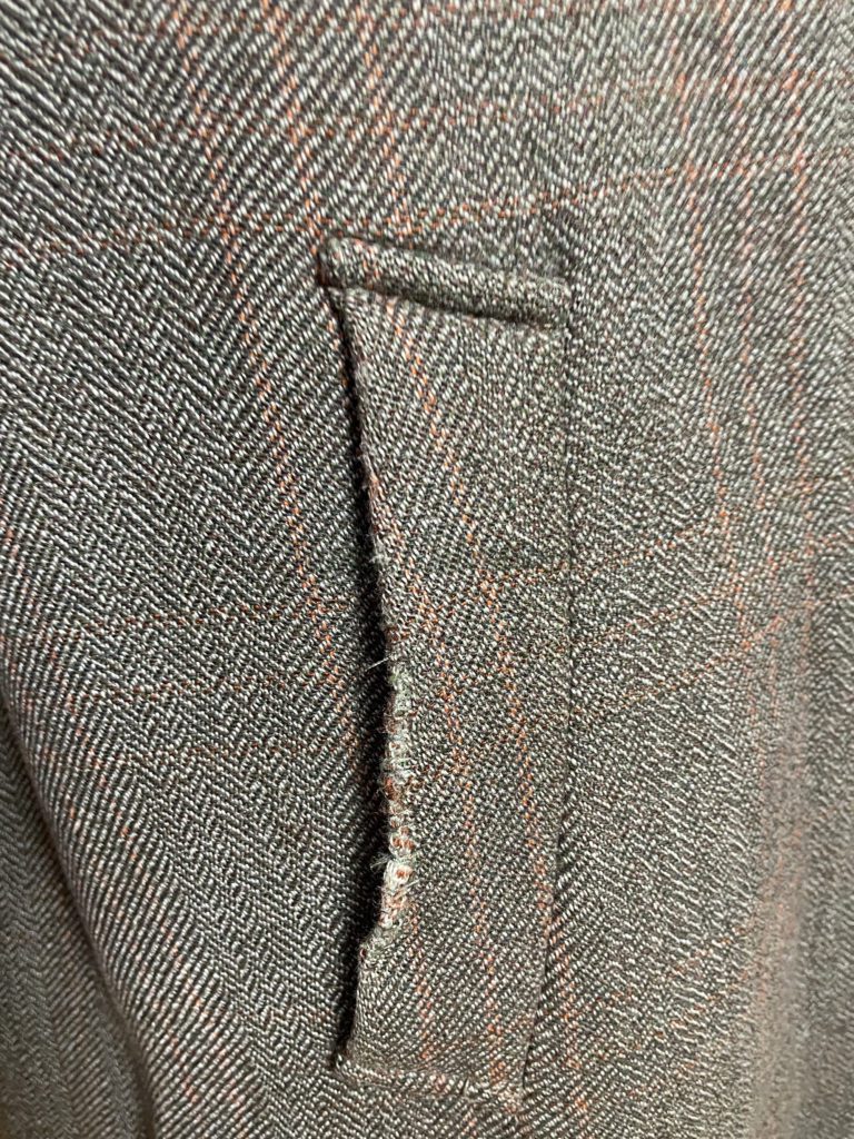 Vintage Heavyweight Tweed Coat Overcoat 46