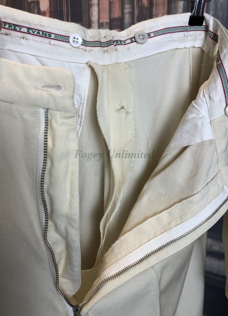 Vintage Cream Cricket Flannels/Trousers 32-34