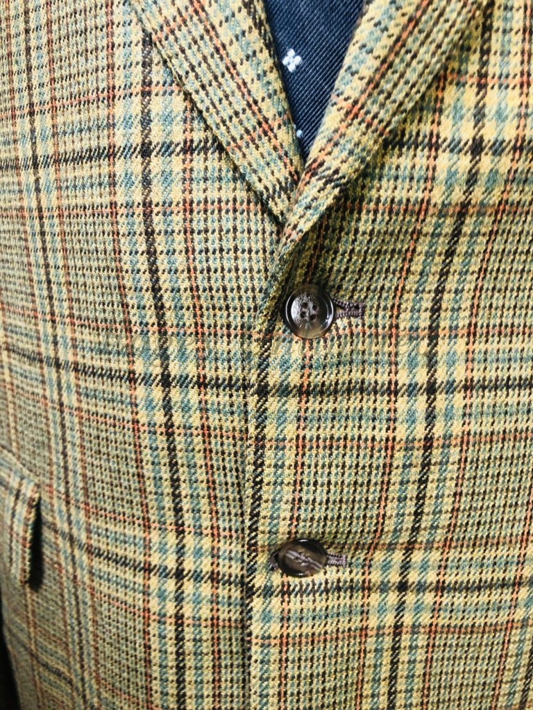 Fantastic Heavyweight Tweed Jacket by G.H. Rhodes Green Check 40-42