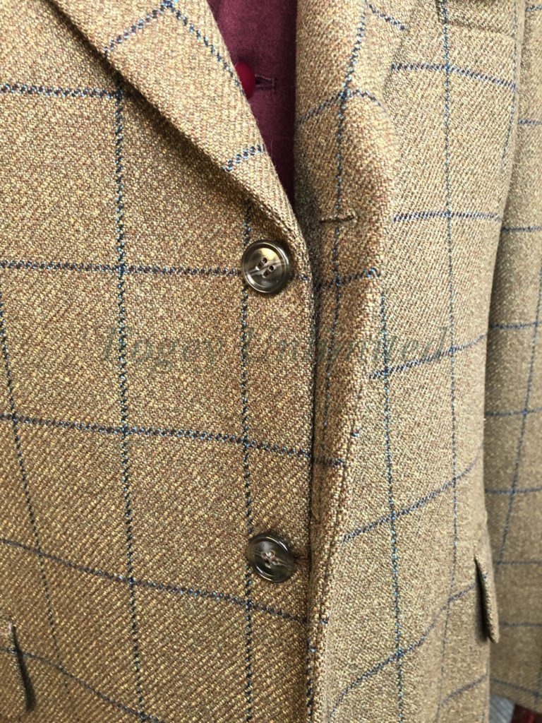 Fantastic Heavyweight Windowpane Tweed Hacking Jacket 44-46R /112-117cm  Chest - Fogey Unlimited