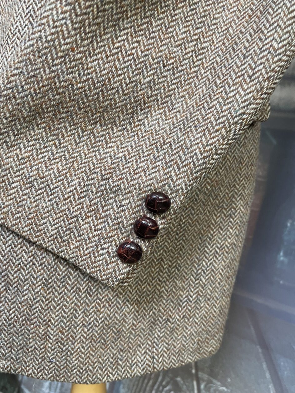 Vintage Herringbone Tweed Jacket Hardwick 40