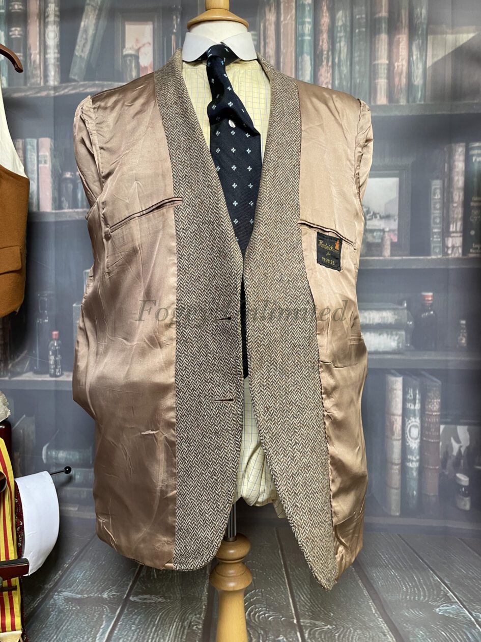 Vintage Herringbone Tweed Jacket Hardwick 40