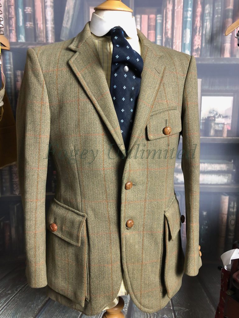 Half Norfolk Brown Tweed Jacket 100% Wool Olderbest, 56% OFF