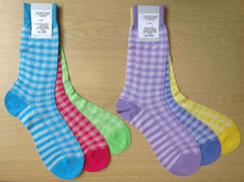 Richard James Savile Row Finest Cotton Sock Check