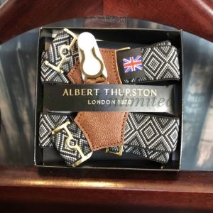 Albert Thurston Traditional Sock Suspenders/Garters Made in England. Patterned Style